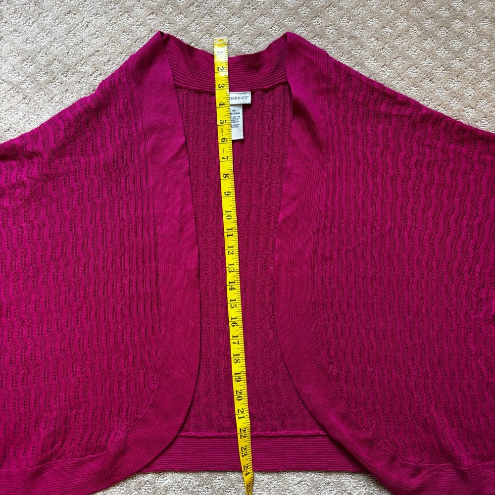 Catherines Raspberry Open Cardigan size 3x - Picture 6 of 8